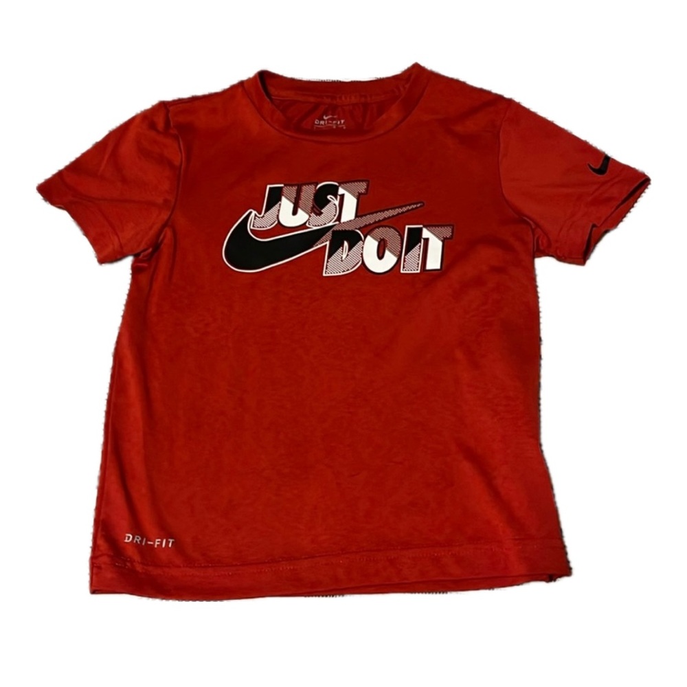 Red Just Do It Nike T-Shirt • Size 6-7 years